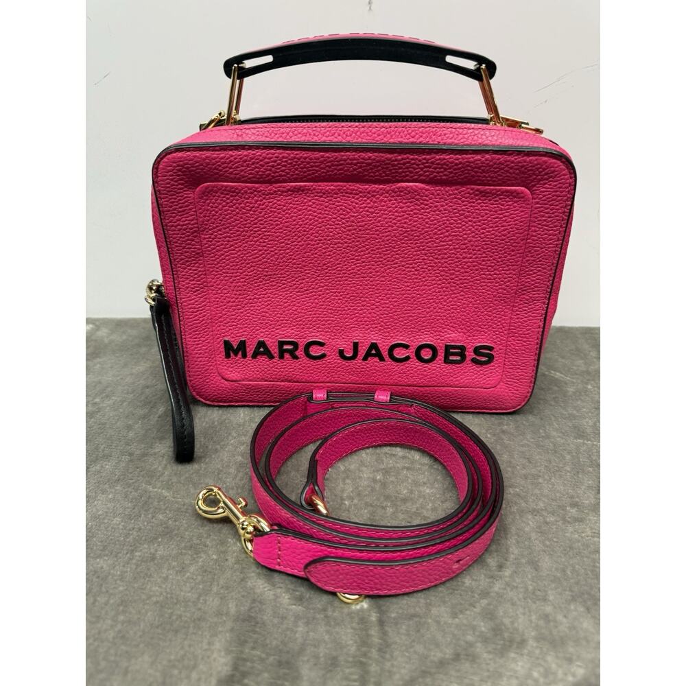 Marc Jacobs The Box 20 Diva Pink Leather Crossbody Top Handle Bag - Picture 5 of 15